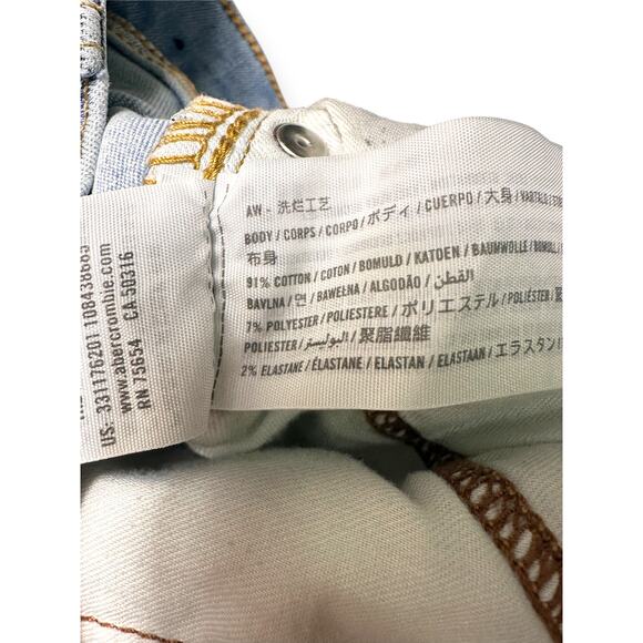 Hollister Distressed Paint Splattered Light Wash Skinny Jeans W28 L30 - Picture 4 of 9